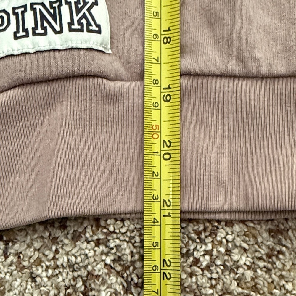 Victoria’s Secret Pink Dusty Rose Zip Hoodie Love Pink Logo Women’s Size Small - Picture 9 of 10